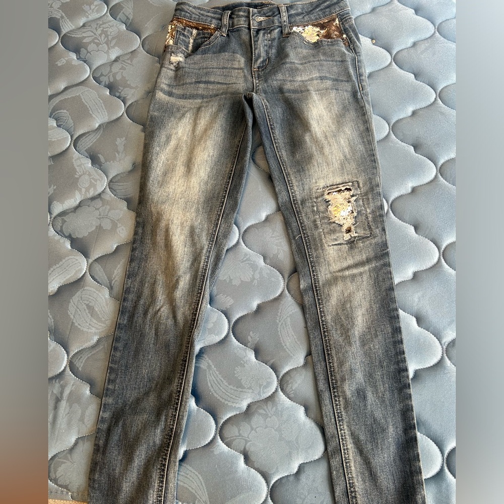 Girls jeans with details size 10